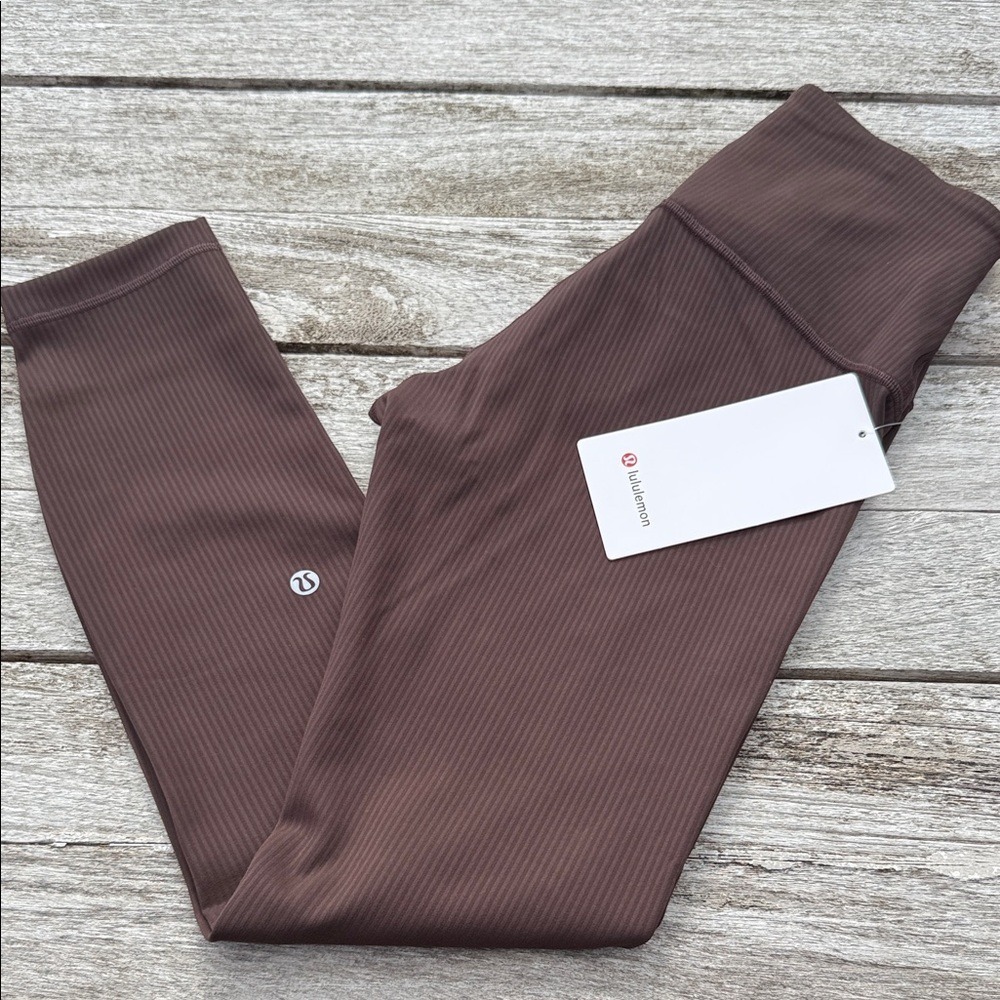 lululemon athletica Ribbed Leggings in Deep Brown